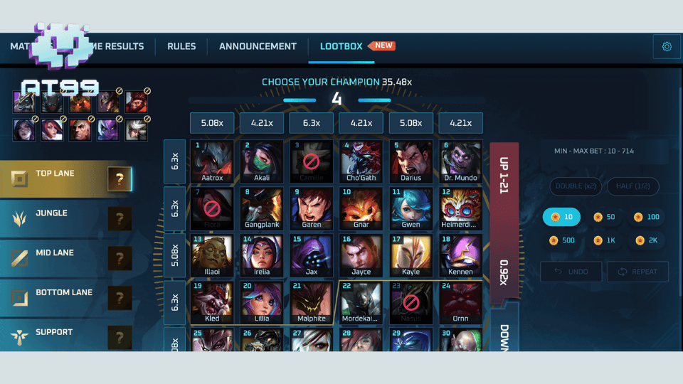 AT99娛樂城電競投注畫面