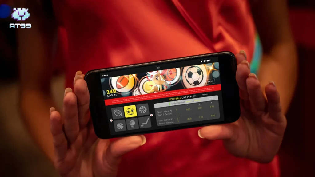 看比賽同時下注?AT99娛樂城教你玩懂2025即時盤的節奏與風險 1 AT99即時盤介面功能示意,手機同步操作更方便