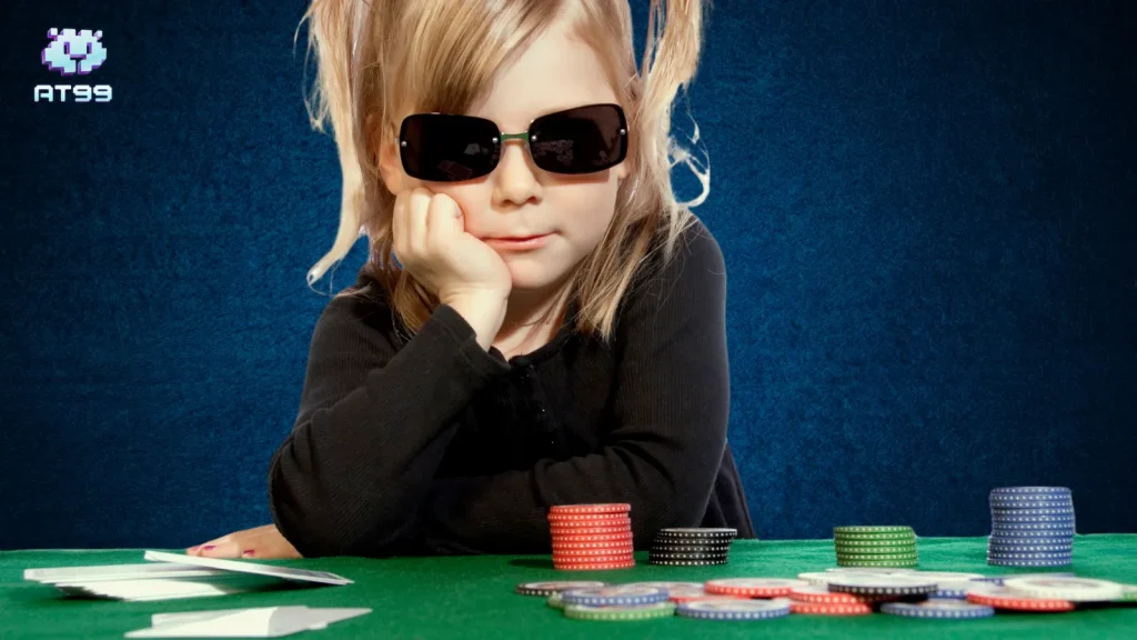 德州撲克進階玩家思維圖，AT99娛樂城風格圖像